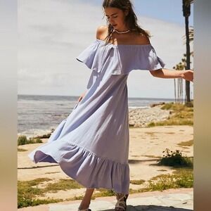 Free People Beach Lynne Midi Dress NWOT SZ Small Off the Shoulder